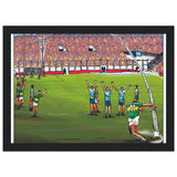 Some Kick by Seanie (2022 Comic Art Tribute) - Classic Semi-Glossy Paper Wooden Framed Poster